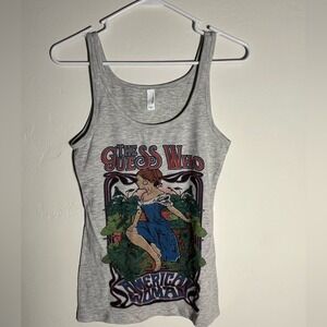 The Guess Who American Woman Band Graphic Tank Top Heather Gray Womens Medium